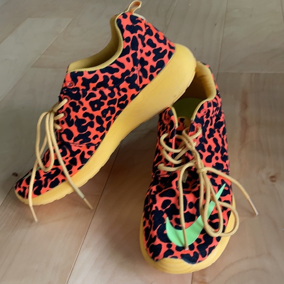 2013 Nike Roshe Run FB “Orange Leopard” Rare - Picture 10 of 10